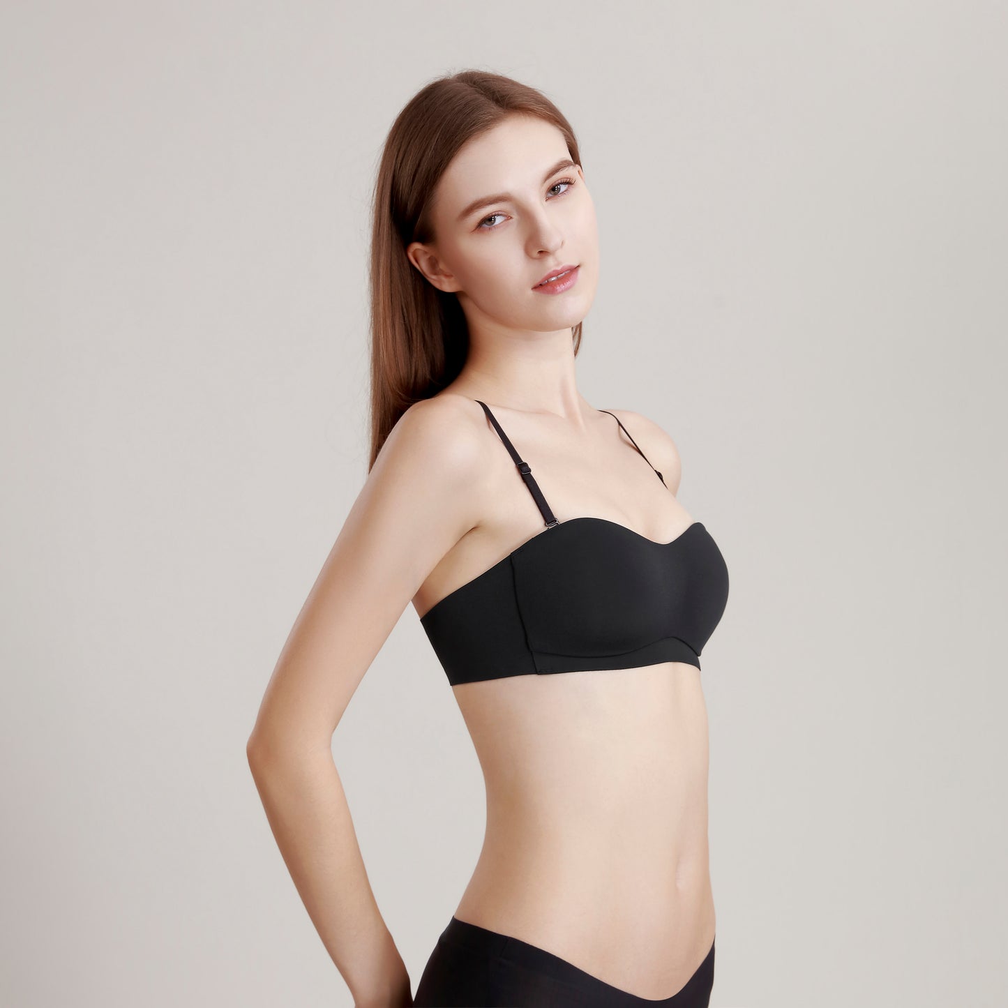sweetheart seamless bra black 