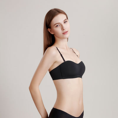 sweetheart seamless bra black